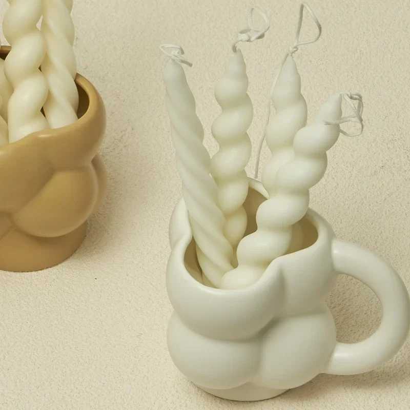 Twist Candles Sented Stick Candle and Candle Holders Ceramic Candle Stand Glass Tealight Candlestick Wholesale Candles W250704