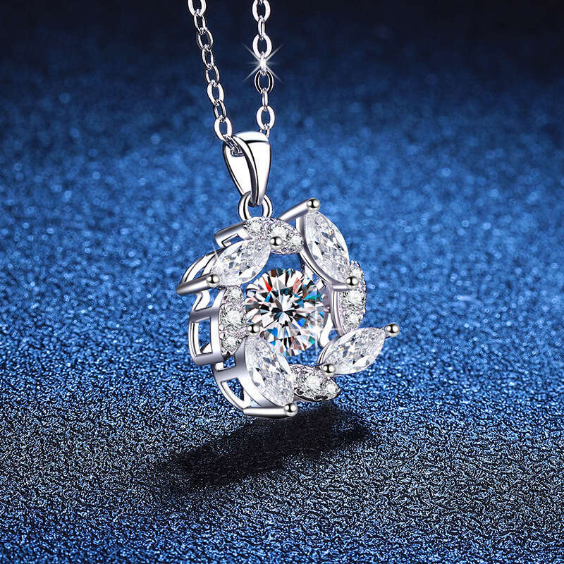 S925 Pure S925ier Windmill Dynamic Pendant 1 caratS925 MoiS925S925anite Necklace 975
