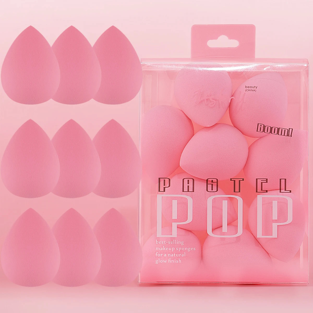 9pcs soft makeup sponge combination hydrophilic dry and wet suitable for foundation powder and other beauty eggs 250625