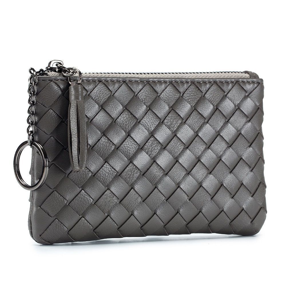 Free Shipping Designer Bag High-quality Woven Short Coin Purse For Women Compact Ultra-thin Wallet For Men Korean Style Money Bag Storage Pouch