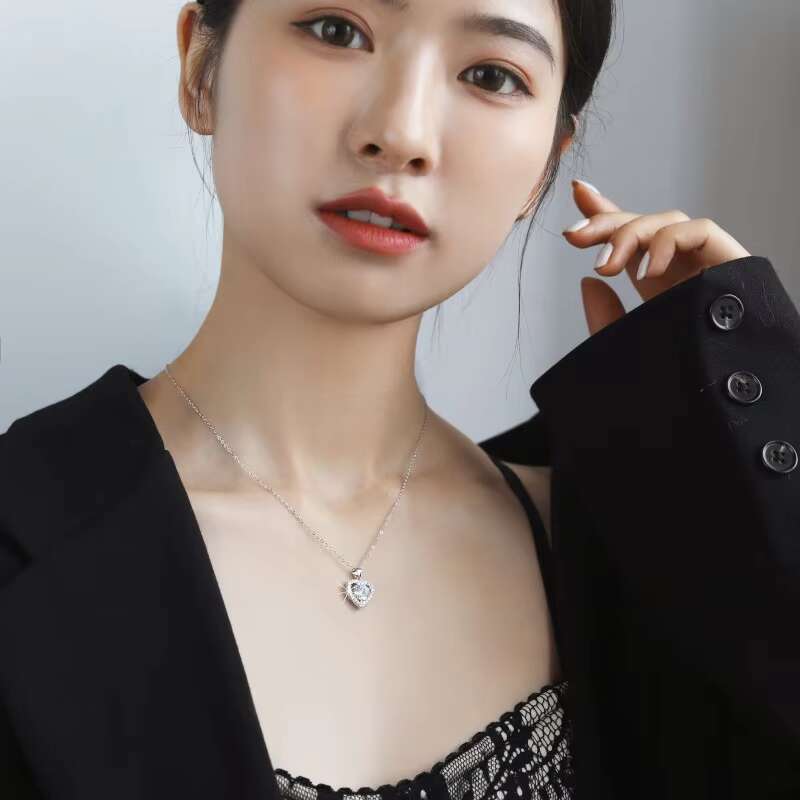 Husky Best-selling Womens Fashion Wedding 925 Silver Fine Jewelry Moissanite Necklace