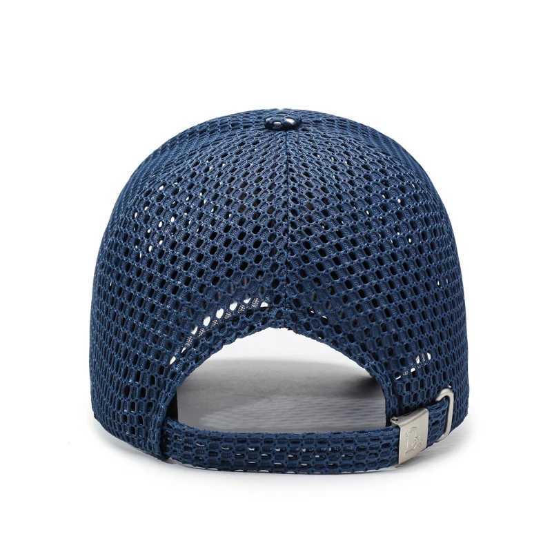 Mens Baseball Cap Breathable Mesh Woven Craft Polter Label Decorated Solid Color Sporty Spring and Summer X250704