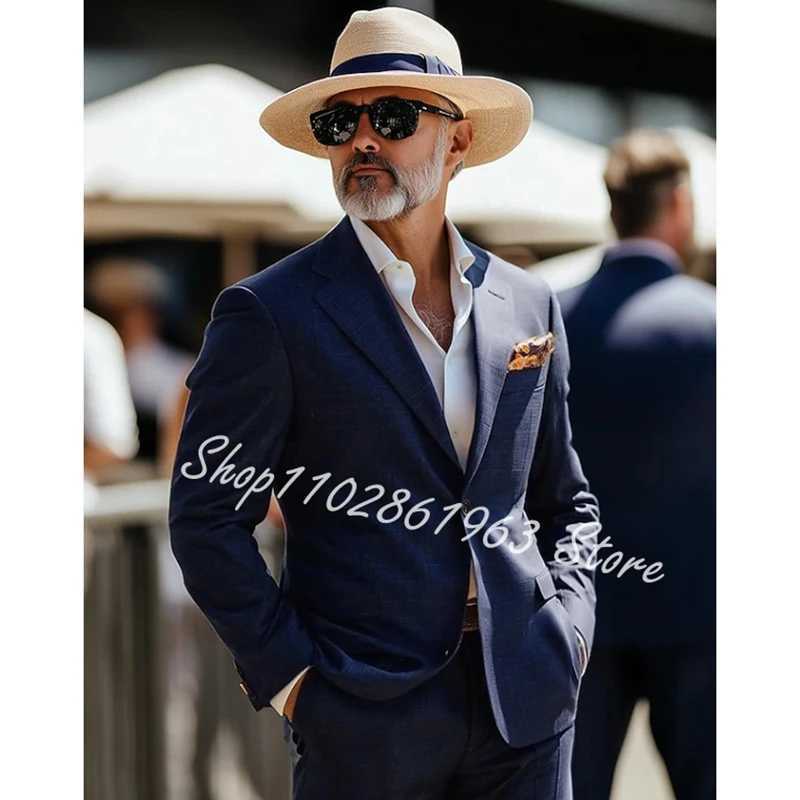 Pink Linen Summer Wedding Suits For Men Slim Fit Fashion Bridegroom Tuxedo Custom 2-Piece Suits Jacket Pants Linen Costume Homme X250704