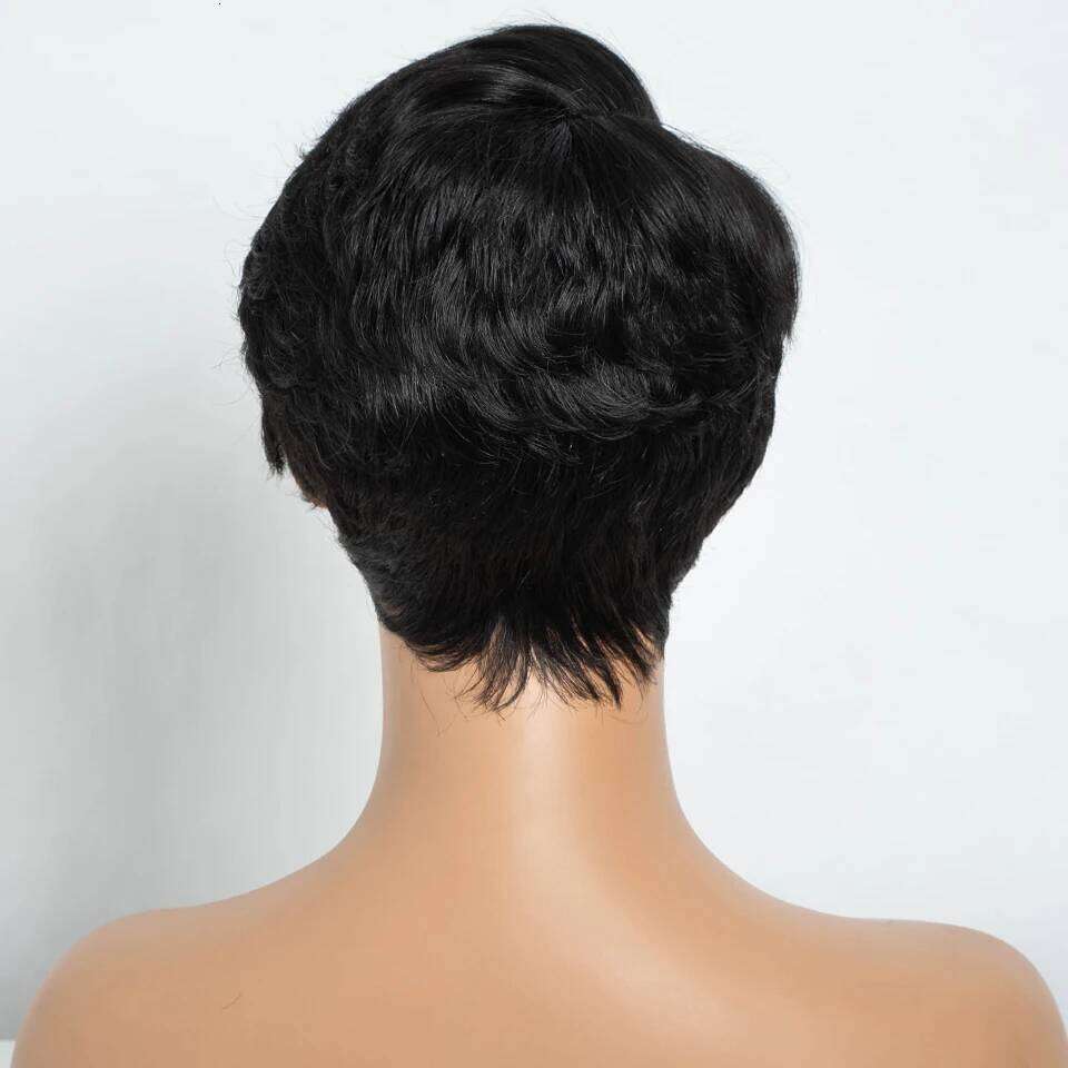Lekker Short Pixie Cut 13X1 Part Lace Front 100% Human For Women Ready to Wear Brazilian Remy Hair Colored Straight Wig