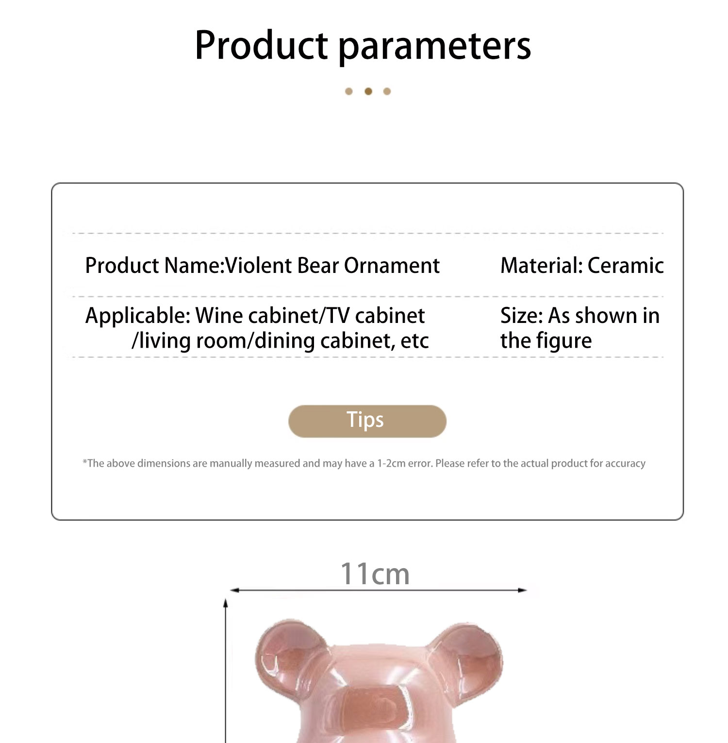 Handcrafted Cartoon Electroplated Bear Desk Ornament - Cute Porcelain Figurine