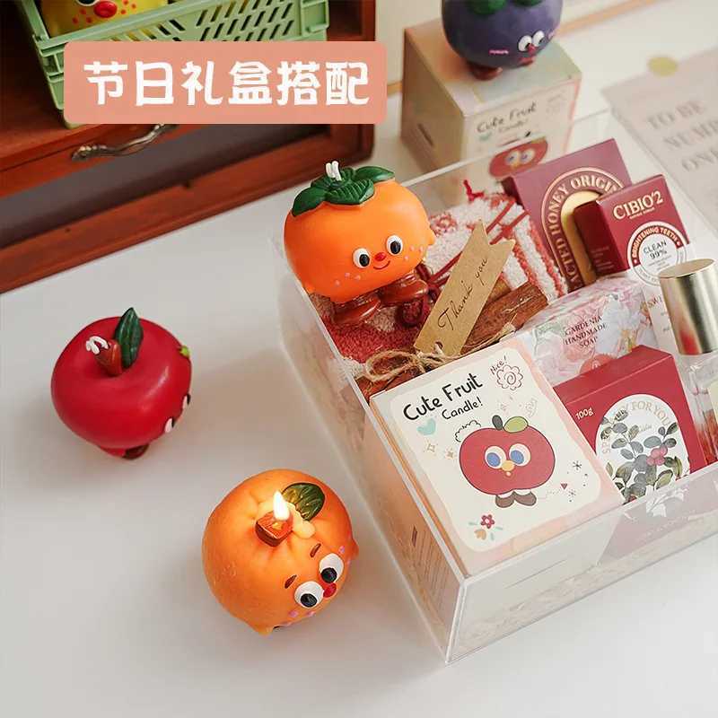 1p Lovely Eexpression Miniature Scented Candles Realistic Fruit-Scented Aromatherapy Candles Perfect as a Trendy Photo Prop W250704
