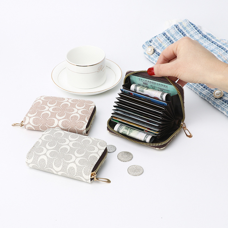 Free Shipping Designer Bag Hot Selling New Style Accordion Card Holder For Women Exquisite High-end Multi-card Slot Card Case ID Holder Ladies' S