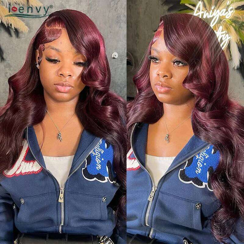 Wear And Go Glueless Human Hair Bury Front Wigs Straight Body Wave Ginger 9X6 Lace Frontal Wig PrePlucked Bye Knots