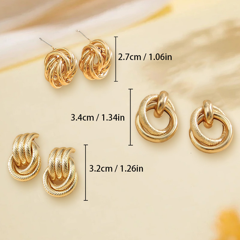 Geometric Hollow Circle Hemispherical Earrings Small Cute Niche Design Ear Jewelry