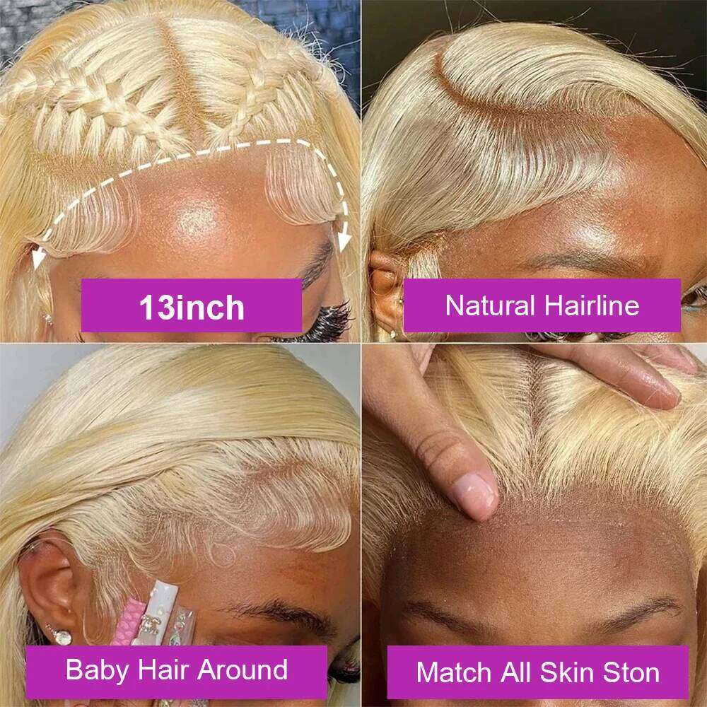 40 Inch Blonde Body 613 HD Frontal 13x6 Loose Wave Lace Front Human Hair Wigs For Women Brazilian Wet And Wavy Wig