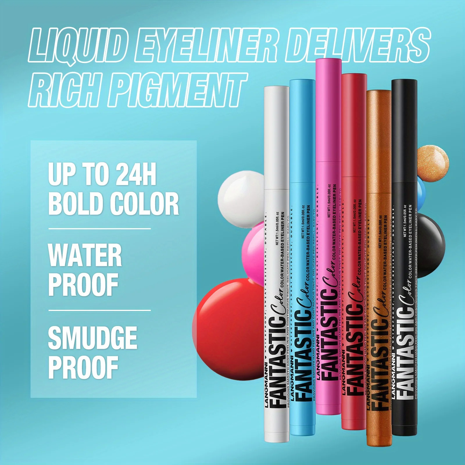 1 pcs waterproof quick-drying oil-proof and non-smudging long-lasting ultra-fine eyeliner eyeliner pen 250704