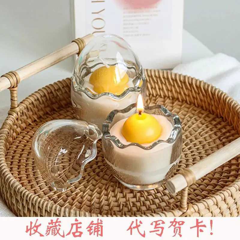 Ins Style Handmade Eggshell Candle Aromatherapy Broken Egg Art Niche Design Candle Home Decoration Birthday Gift for Classmates W250704