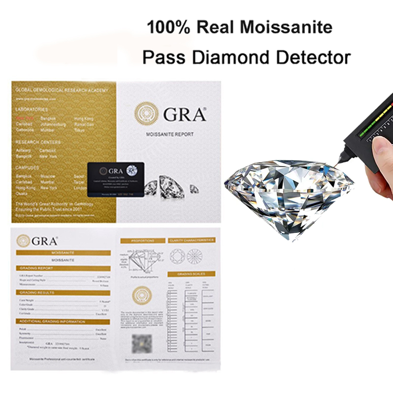 MT GRA 5ct Moissanite Ring for Women Men Pass Tester Drill Pen Diamond S925 Sterling Silver Promise Weddingl Rings for Her Fine Jewelry For Luxury Bri