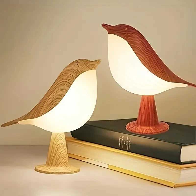 3 Colors Magpie Bird Night Lights Dimmable Charging LED Touch Controlled Lamp Aromatherapy Decoration Atmosphere Desk LightingXJ250703