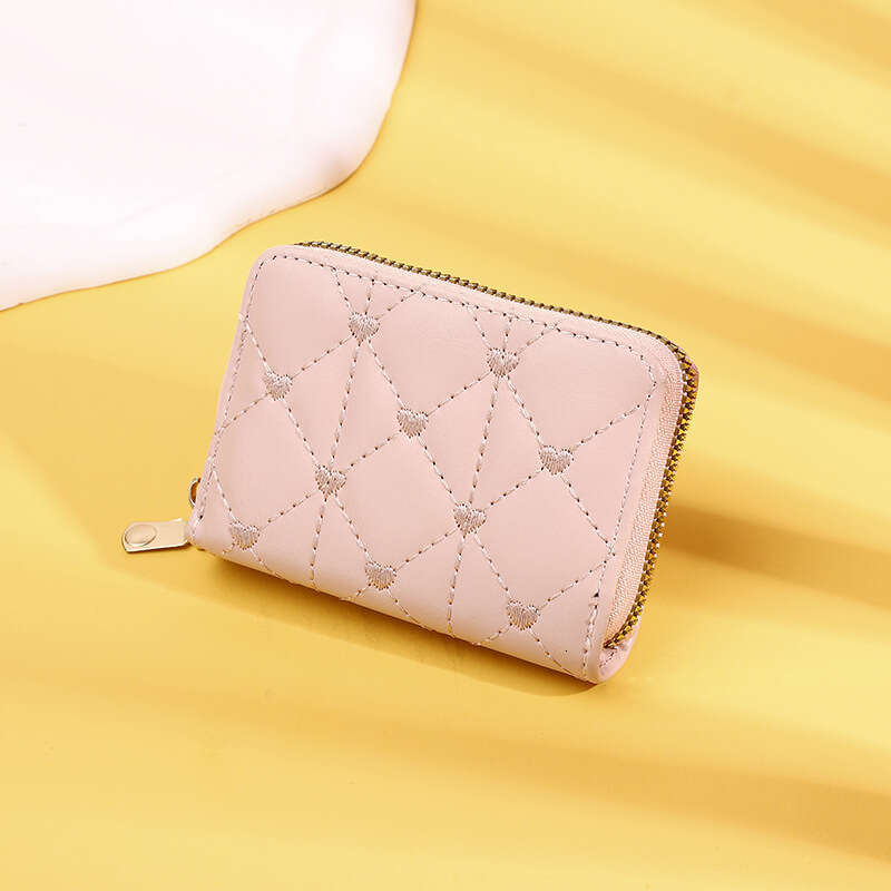 Trendy Accordion Holder for Women New PU Multi-Card Slot Clip Driver's License Card Case Zipper Coin Purse
