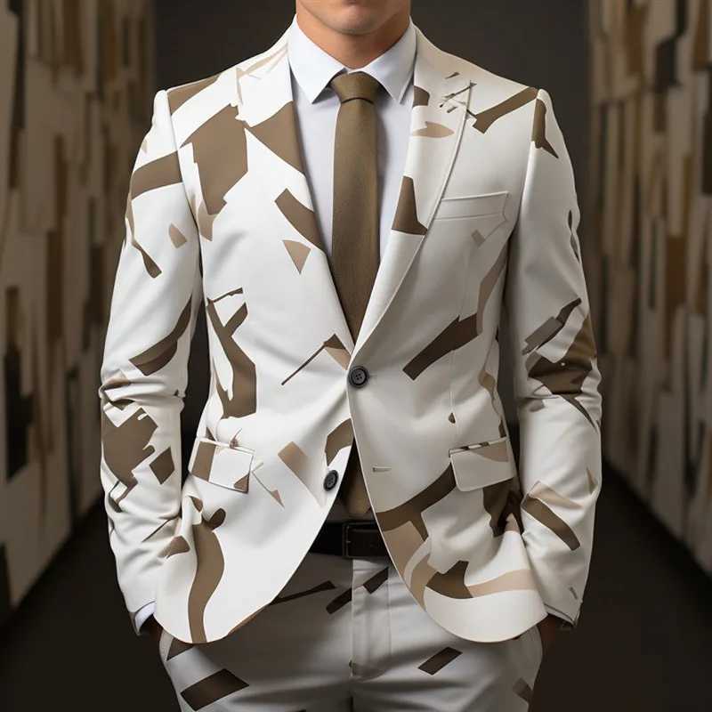 Fashion Mens Printed Suit Set Evening Prom Stage Dazzling Cool Performance Outfits Cosplay Party Slim Fit Stylish Costumes X250704