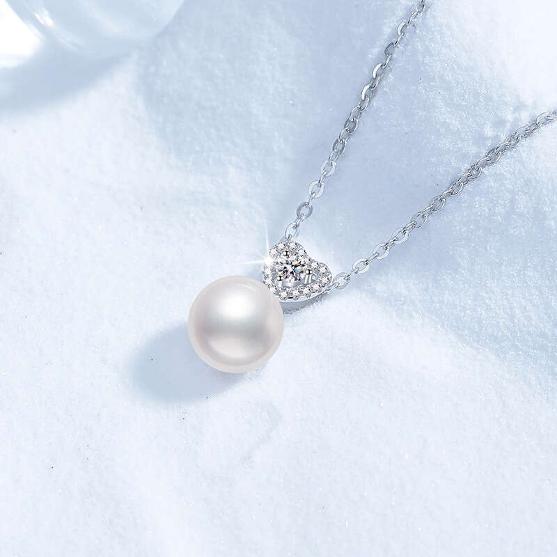 S925 Pure S925ier MoiS925S925anite Heart PrinceS925S925 Diana S925tyle FreS925hwater Pearl Necklace S925imple 728