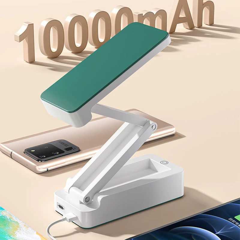 Portable Foldable Lamp With Clock USB Charging Type Fold LED Desk Lamp Energy Saving Rechargeable LED Reading LightXJ250703