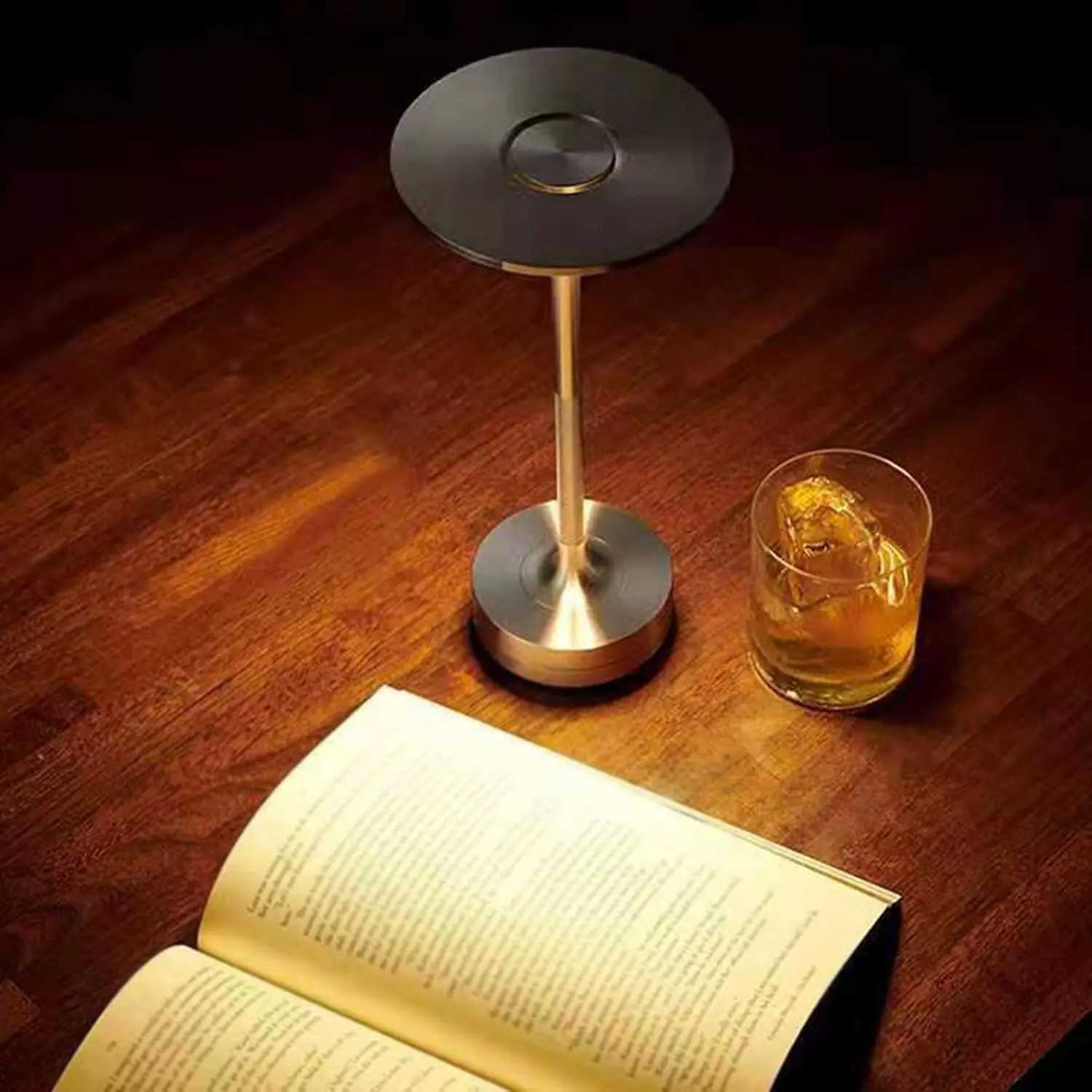 Wireless Simple Charging LED Desk Lamp Restaurant Bar Table Lamp Dimming Atmosphere Retro Portable Charging Touch USB Read LampXJ250703