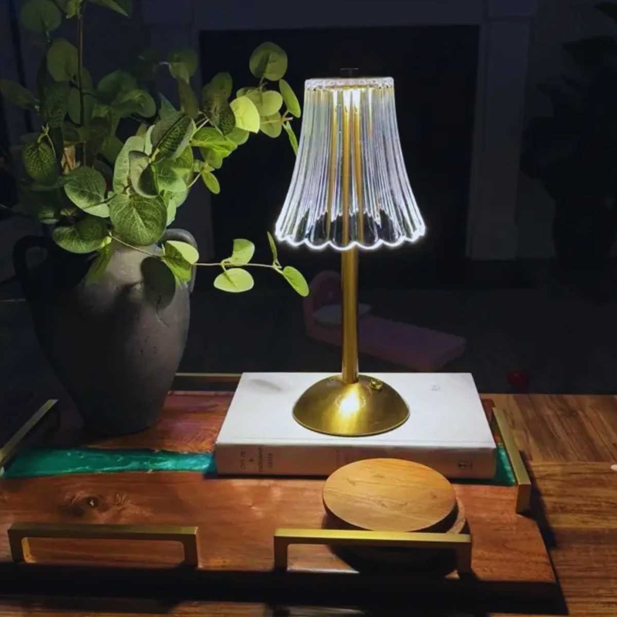 Crystal Romantic Table Lamp - Suitable for bedroom desk and dining room decoration retro touch table lamp XJ250703