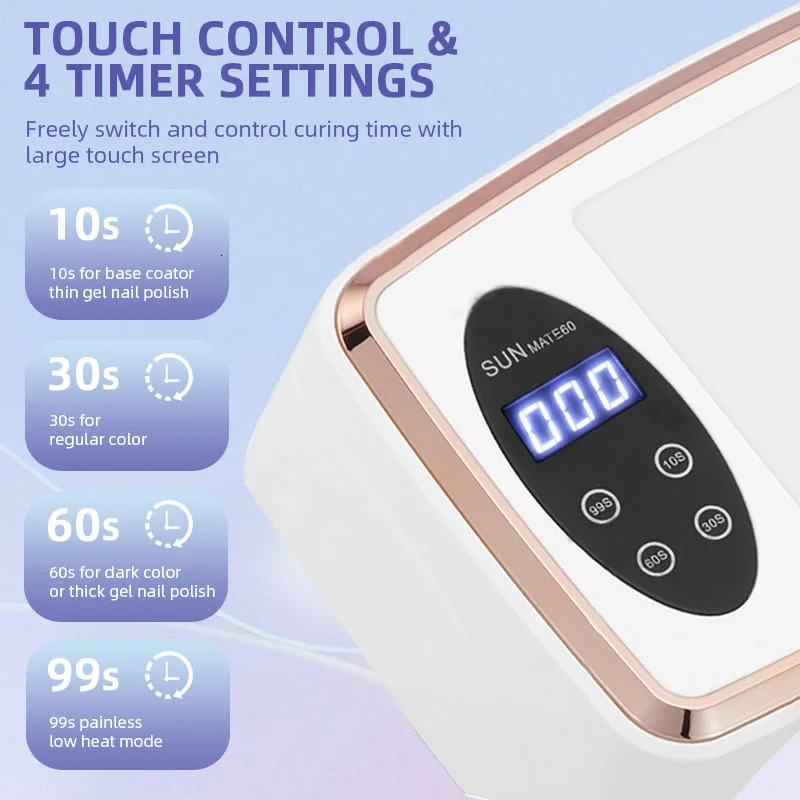 90LEDS UV LED Lamp For Nail Manicure 380W Professional Gel Polish Drying Lamps With Hand Pillow Wear High-power Nail Dryer 250627