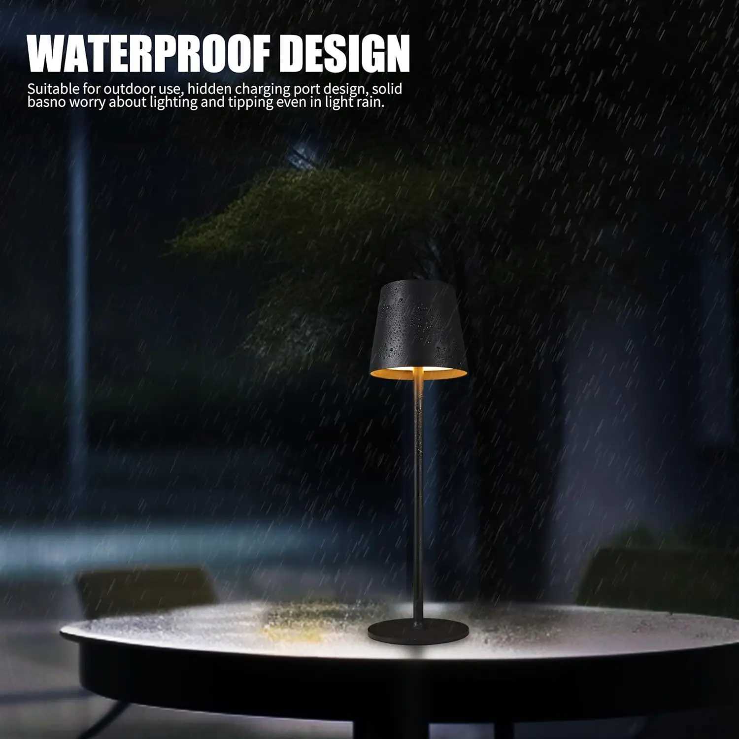 Rechargeable Table Lamp Touch Sensor LED Desktop Night Light Wireless Reading Lamp For Hotel Bar Restaurant Bedroom Decor Light XJ250703