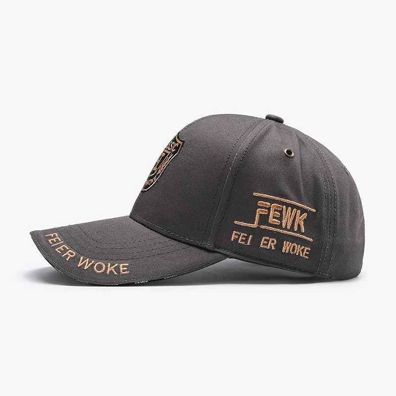 Popar New College Shield Student Trendy Baseball Cap M Fem Street Sunshade Heavy Metal Style Rap Hip Hop Stata Hat X250704