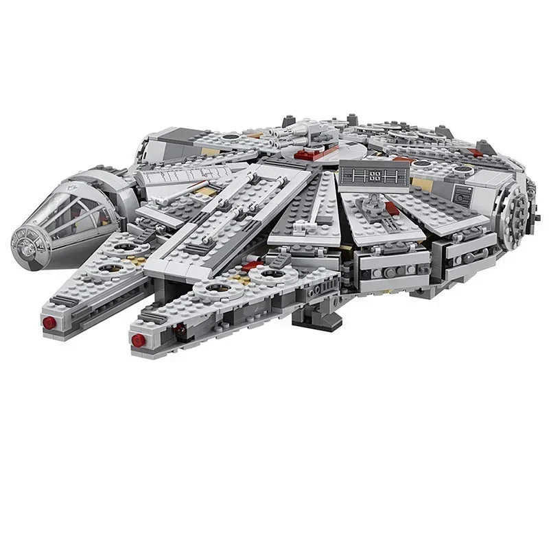 DISNEY New 1381 Pcs Space Millennium War Ship Spacecraft Set Falcon Alien MINI 75105 Figure Model Building Blocks Bricks Toy Kids Gift W20250704