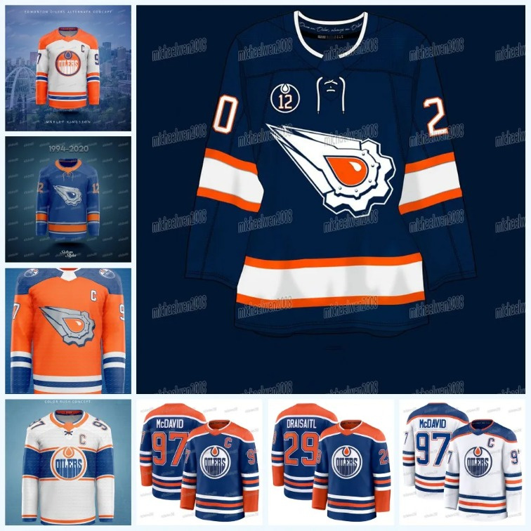 Edmonton Oiler 2024-25 Concept Hockey Jersey Leon Draisaitl Stuart Skinner Darnell Nurse Evan Bouchard Evander Kane Zach Hyman Ryan Nugent-Hopkins Jerseys