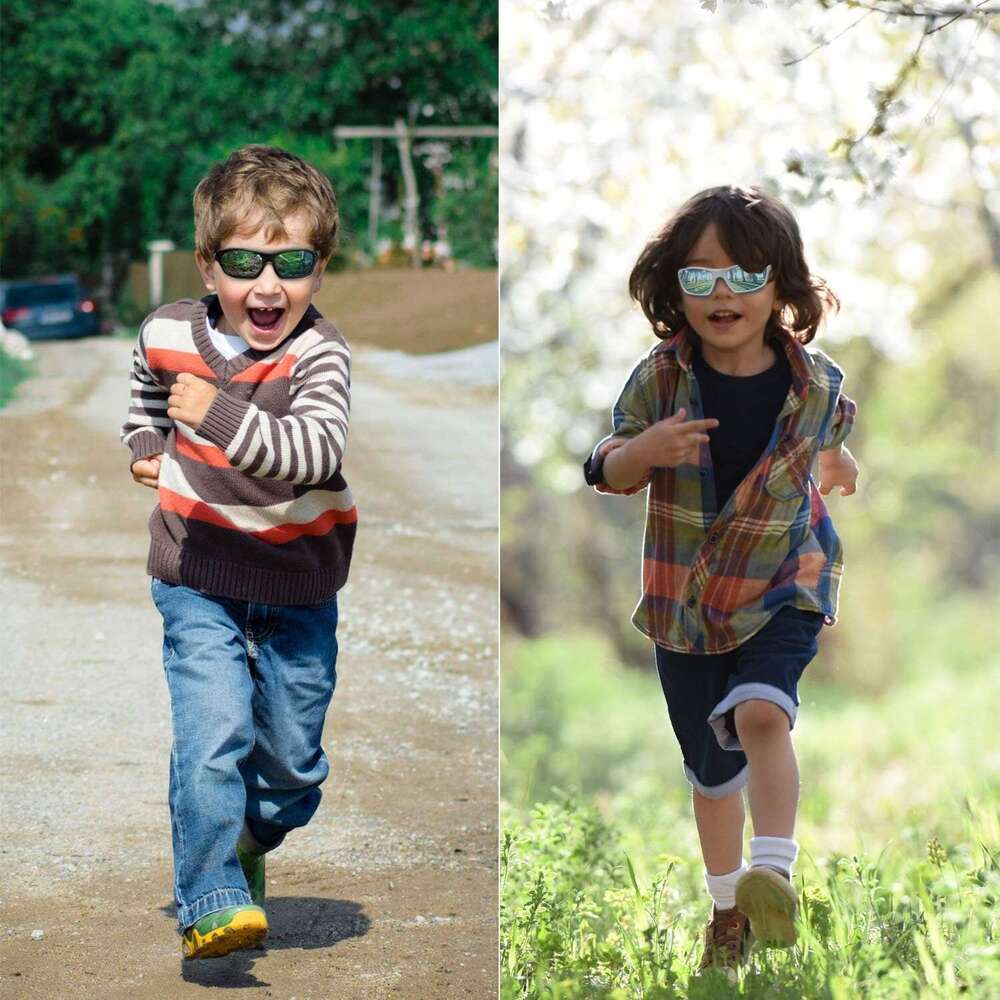 Kids Sunglasses 3 Polarized TPEE Unbreakable Flexible Sport Glasses UV Protection for Boys Girls Age 3-7