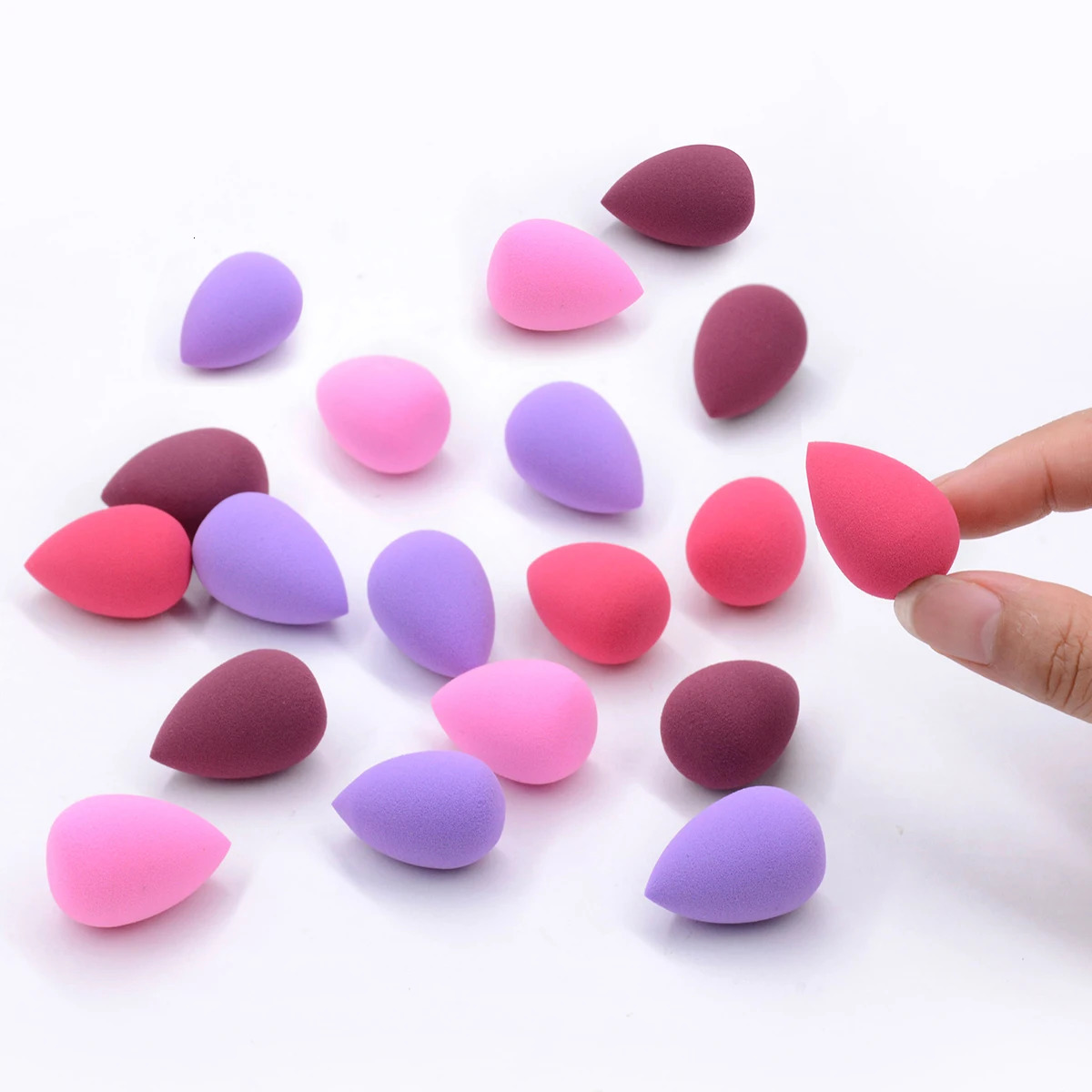 40Pcs/bag Mini Makeup Sponge Beauty Eggs With Cosmetic Bag Face Make up Tools Set In Organizer Bulk Wholesale Beauty Tools 250625