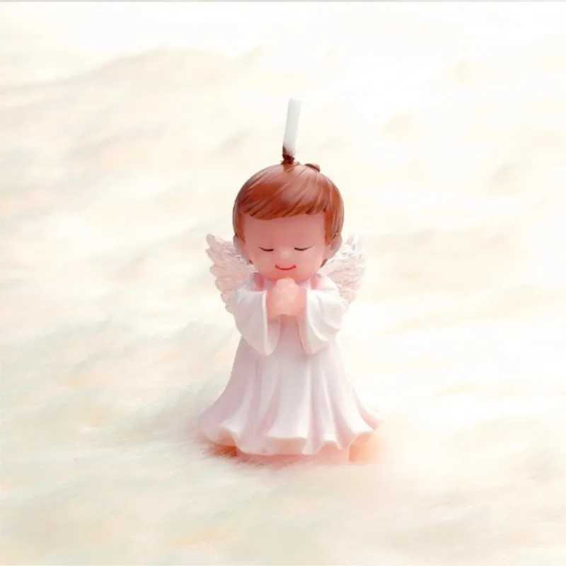 2023 Creative Home Birthday Candles Smokeless Candles Angel Baby Shape Decorative Small Candles Childrens Party Supplies LF197 W250704