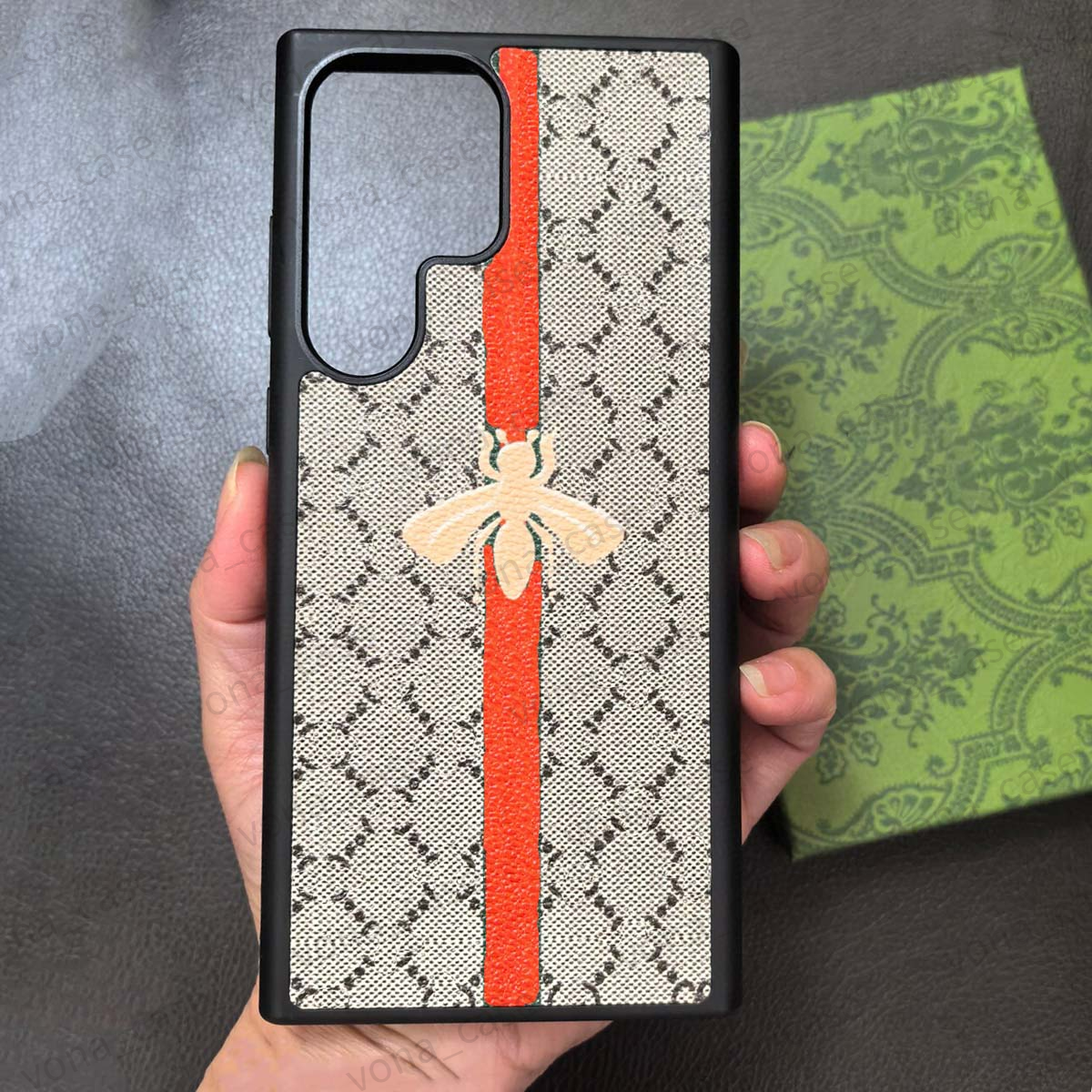 Designer Phone Case Ultra Slim for Samsung Galaxy S25 Ultra, S24 Ultra S23 S22 Ultra Luxury Phone Case Anti-drop Slim Leather Phone Cover Excellent Grip Shockproof