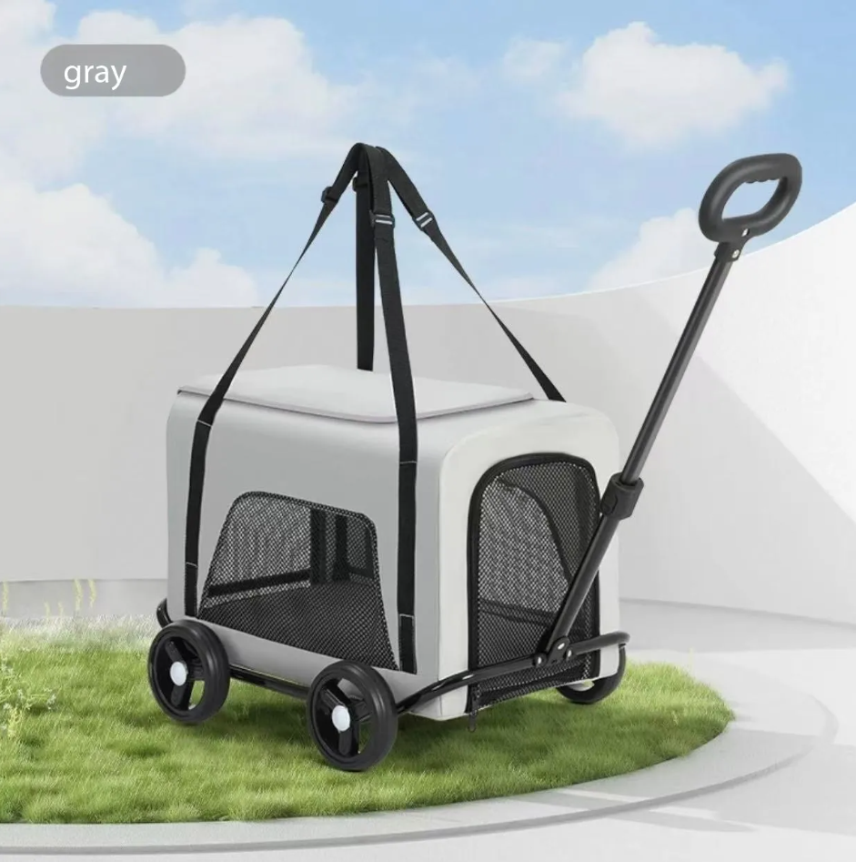 Pet Cart, Dog, Cat, Teddy, Baby Cart, Outdoor Small Trolley, Car Rental, Lightweight and Foldable