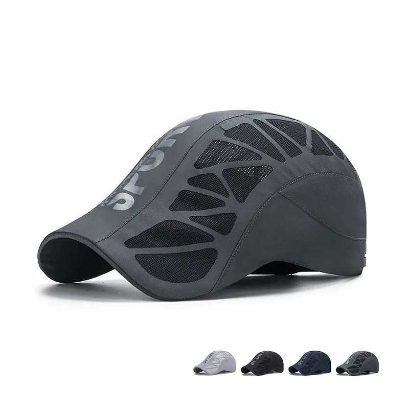 Summer New Sport Alphabet Forward Hat Mens Breathable Mesh Shade Quick Dry Hat Outdoor Sunscreen Cap X250704