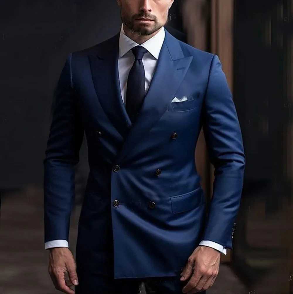 7 Colors Fashion Blazer Suit for Men 2 Pieces Outfit Set High Quality Pants Mens Clothing Wedding Tuxedo Jackets X250704