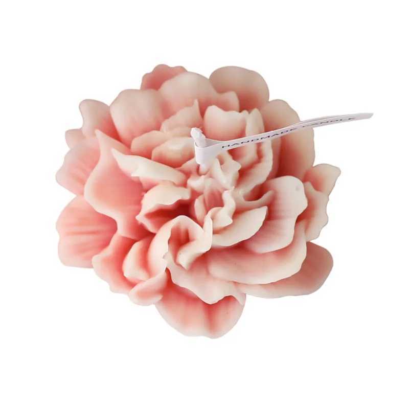 Carnation Flower-shaped Handmade Scented Candle Home Aromatherapy Ornaments Mothers Day Girls Hand Gift Party Decor W250704