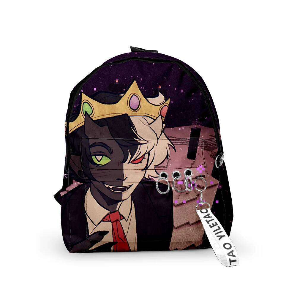 Novelty Dream Ranboo Boys/Girls pupil School Bags 3D Print Keychains Oxford Waterproof Cute Small Backpacks