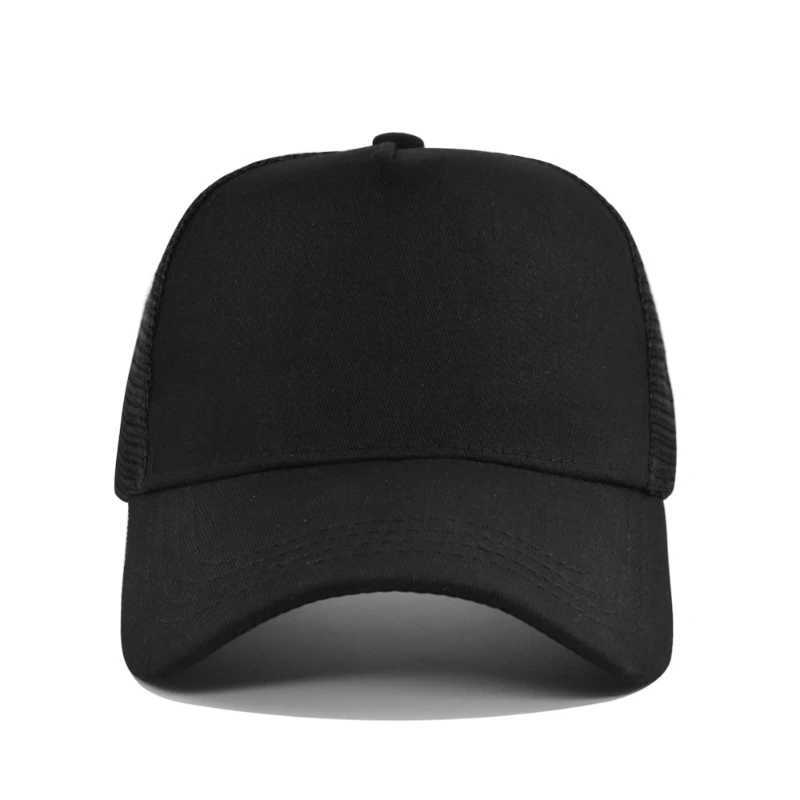 Custi Hard Top 5 Panels Mesh Baseball Cap For Men Wen Advertising Cap Breathable Sun Hat Solid Color Visor Gorra X250704