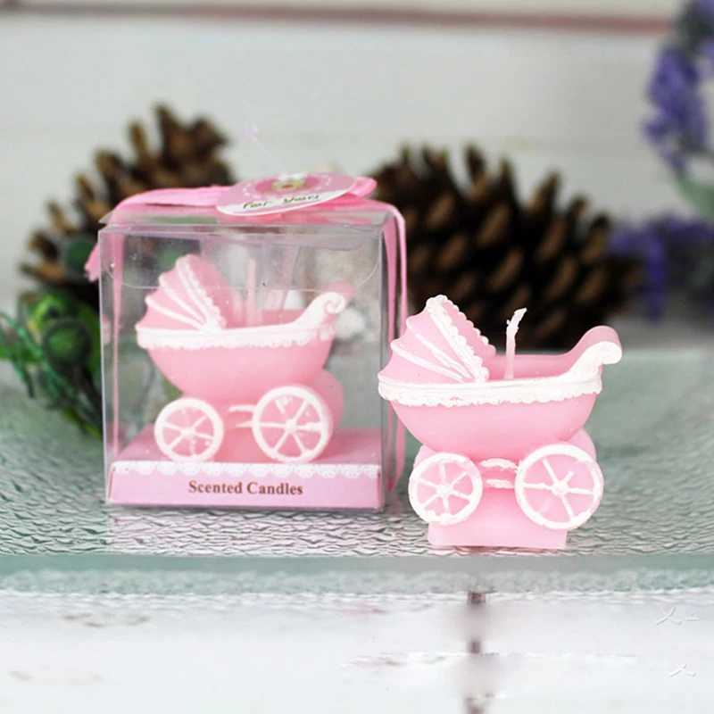 Romantic Marriage Proposal Gift Wedding Mini Candles Creative Baby Carriage Shape Design Birthday Candle 20 Pieces W250704