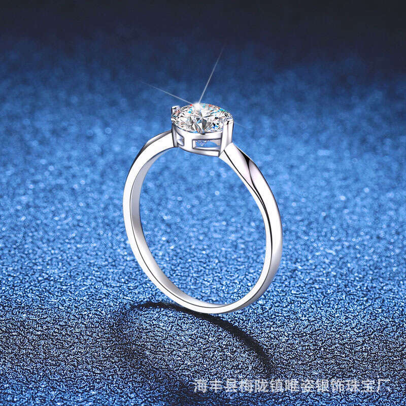 S925 Pure S925ilver S925mall WaiS925t S925panning Galaxy High-end PropoS925al 1 caratS925 MoiS925S925anite Ring 100