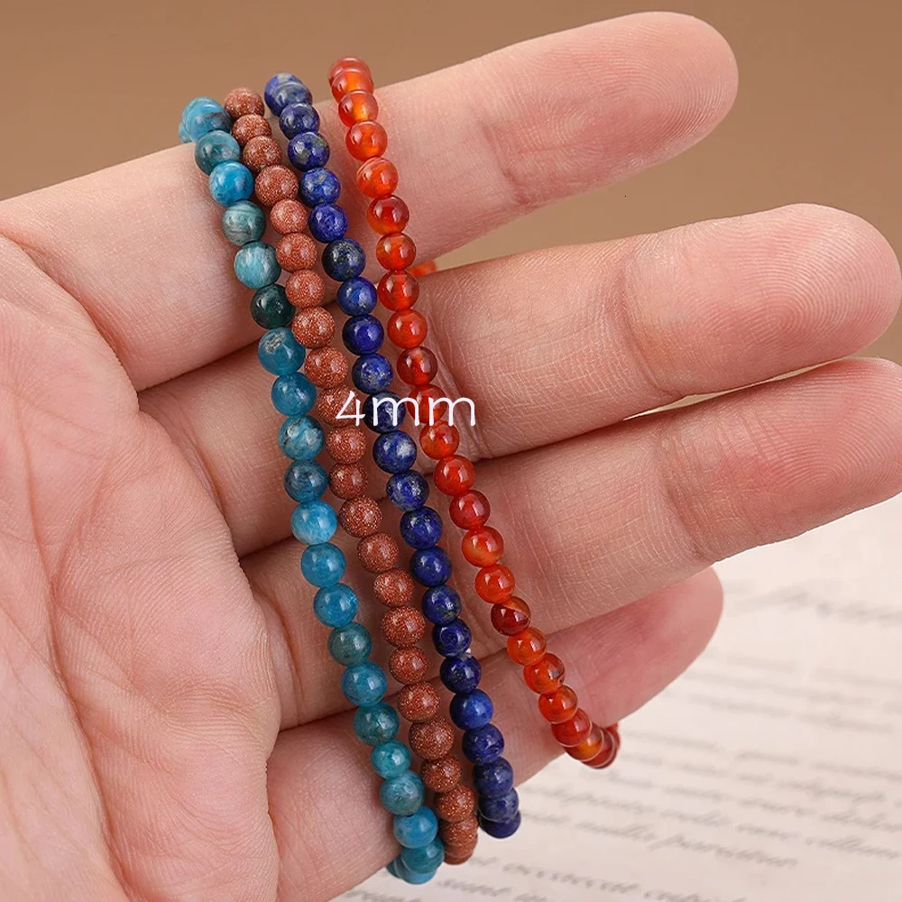 AAAAA 4/6/8mm lucky Jewelry Natural Citrines Bracelet Citrine Crystal Stone Bead Bracelet For Women Men Wealth Fortune Bangle 250628