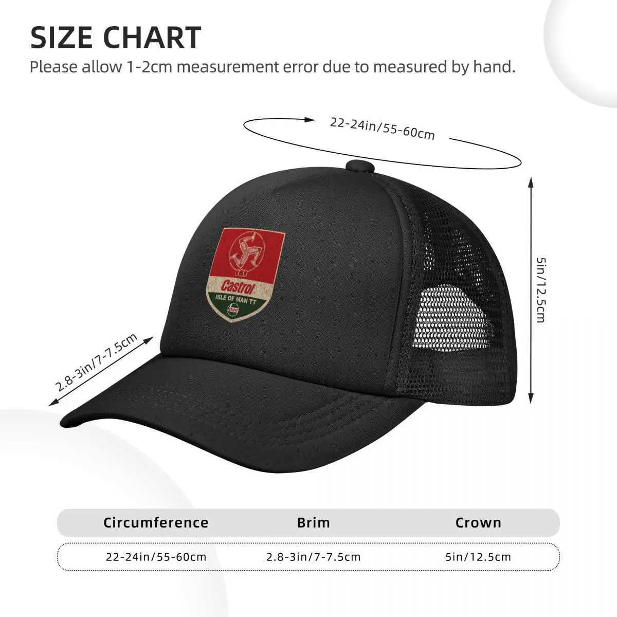 Isle Of Man Tt Motorcycle Race Trucker Cap Men Wen Retro Hats Trucker Hat Sun Hats Adjustable Mesh Baseball Cap Summer X250704