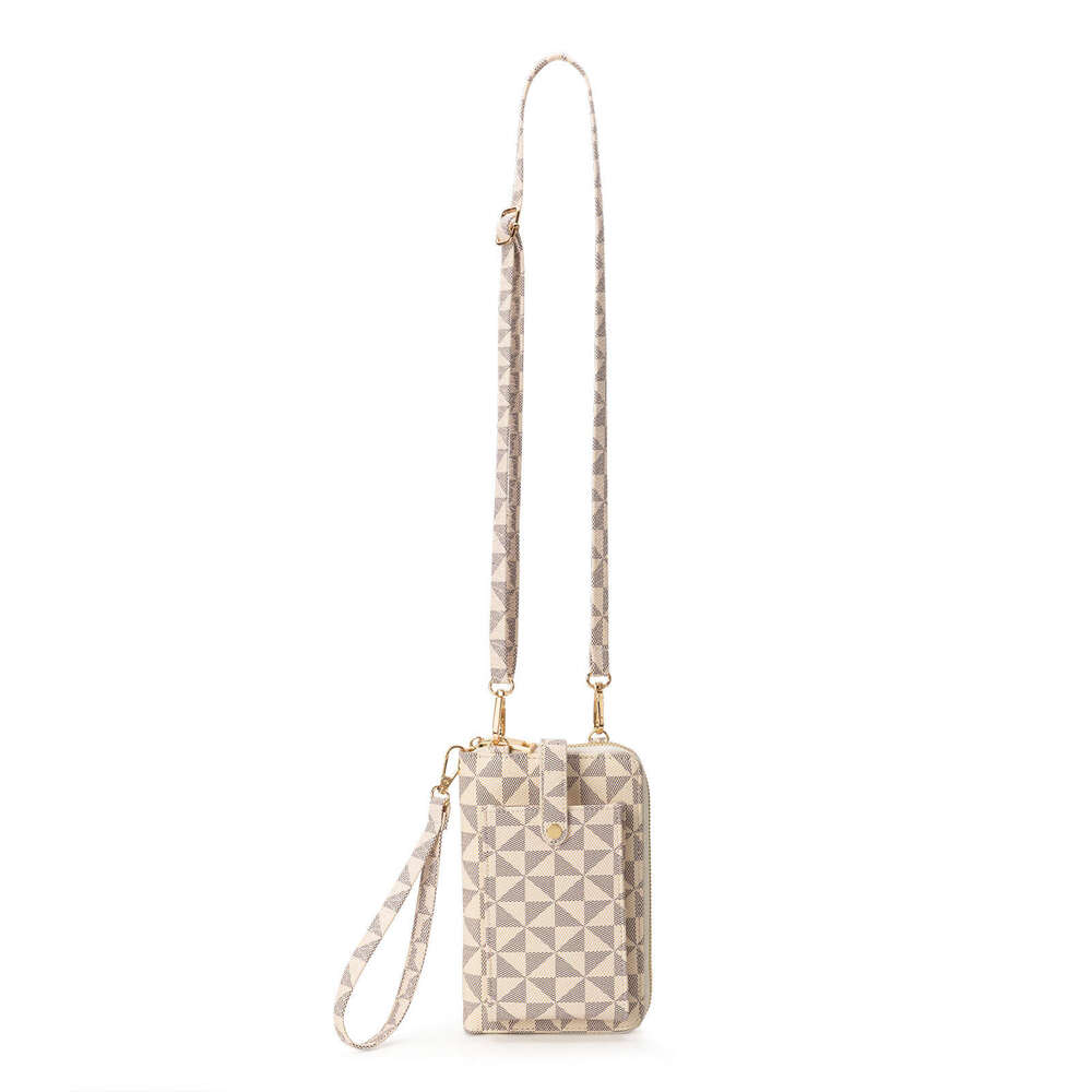 Lacel Urwebin bags Women's Long Printed Zipper Phone Multifunctional Clutch Multi-Card Wallet Mini Crossbody Small Bag