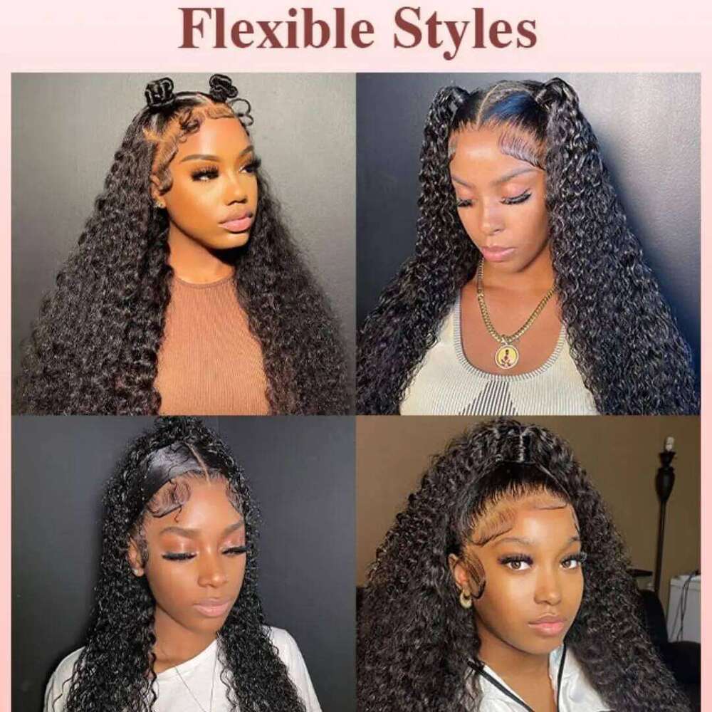 100% Brazil Guleless Curly for Women 4x4 13x4 13x6 Lace Front Natural Breathe Wigs Human Hair