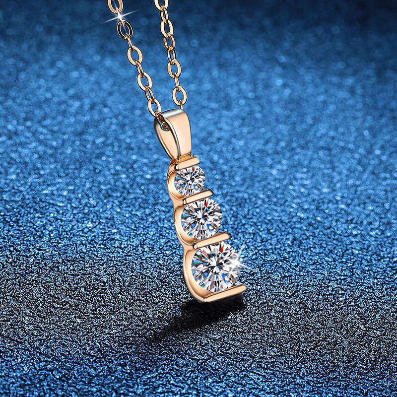 Jewelry Pure S925ier Pendant Light Niche D Color MoiS925S925anite Necklace 9a6