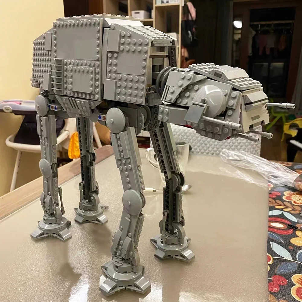 DISNEY MOC Space Movie AT-AT Building Blocks Bricks DIY Model Modfied from 75288 With Figures Toys for Children Christmas Gifts W20250704