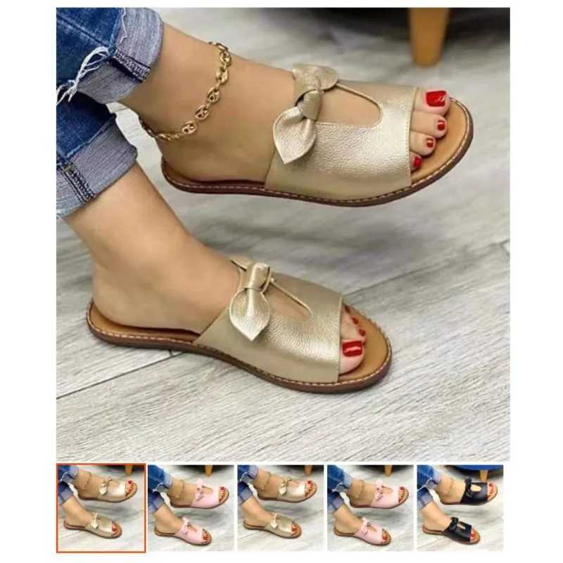 New Sandals Summer Women Slippers Shoes Cute Butterfly-Knot Flats Casual Sandals Ladies Beach Sandals Womens Shoes W250704