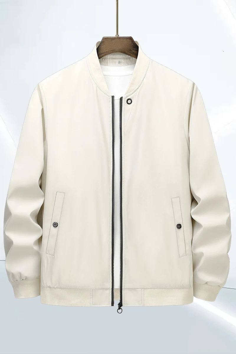 Mens Baseball Jacket Male Stand Collar Solid Color Spring Autumn Jackets Formal Coats Men Classic Windbreaker Clothing 250704
