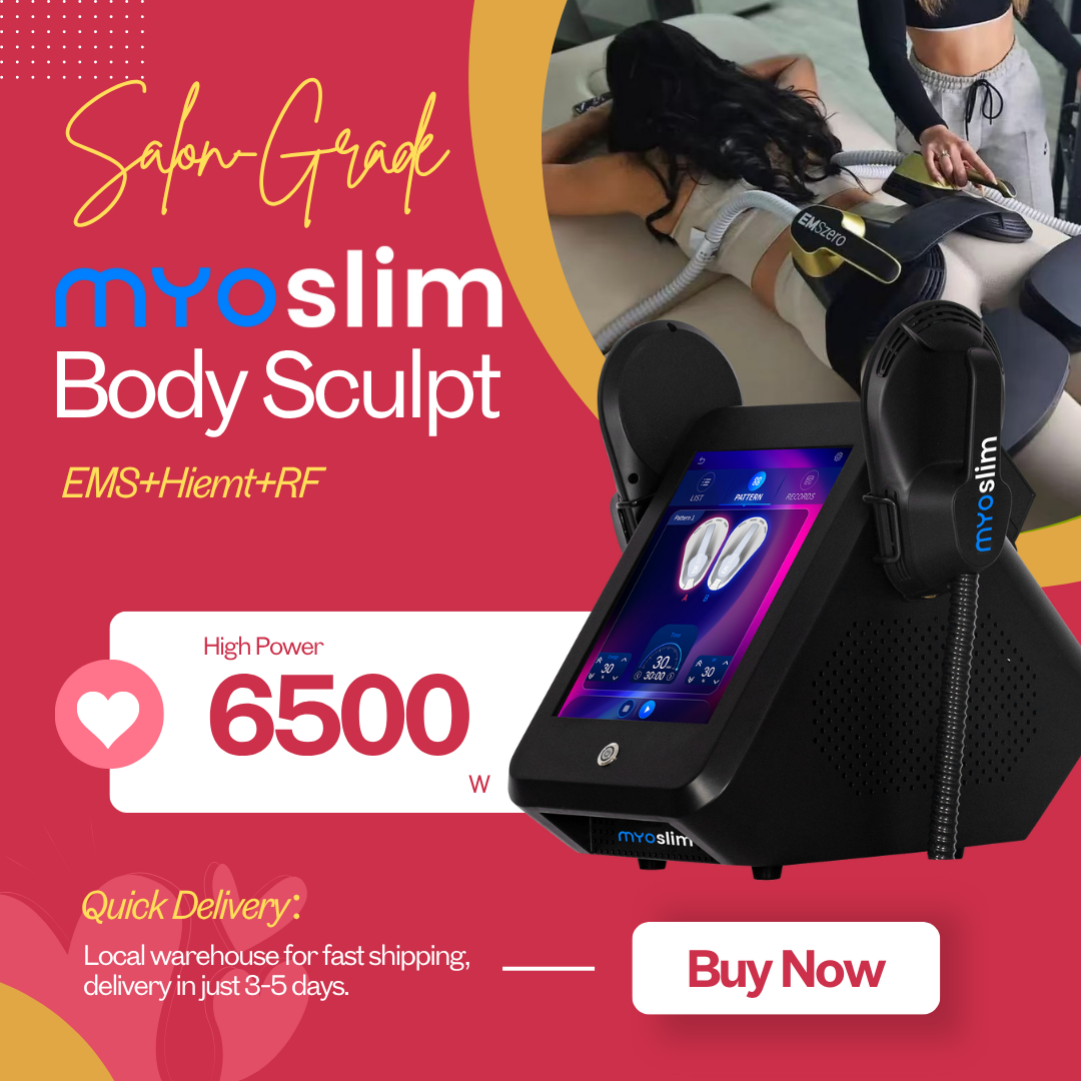 RF EMS Body Sculpting MYOslim Machine Electromagnetic Muscle Stimulation Massager Butt Fat Healthy Weight Loss Sculpt Salon